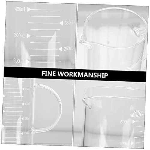 Vaso de vidrio resistente al calor con marcas de medida para cocina 8