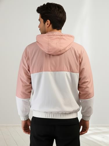 Image of CHKOKKO Sunscreen Jacket for Men Windcheater Hooded Zipper Sports Jacket | UV Protection | Sun Protective | Lightweight Water Resistant | Riding Biker | Outdoor Travel Gym Running