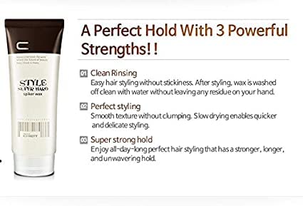 Avenue Chiett Style Super Hard Spiker Wax Strong & Long Hold, No Gloss, Natural 200ml/6.7 fl oz.