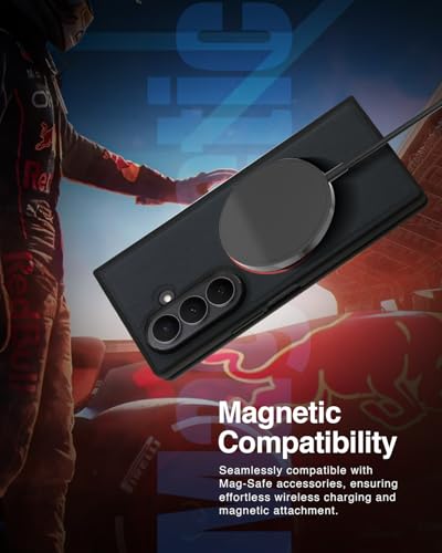 Image of CG MOBILE REDBULL Racing [Official Licensed] Magnetic System | Meshed PU Leather Case with Red Ring Protective Case /Cover Designed for Galaxy Z Fold 7 (2025) - Navy