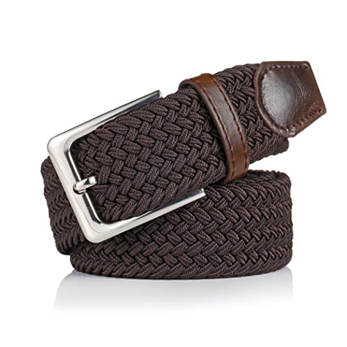 Image of Elastic Braided Belt, 1 3 /8 inch, Woven Stretch Belt for Golf Casual Jeans Shorts Pants