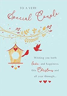 Piccadilly A41227Classic Christmas Greetings Card Special for Couple, Green- 7 x 5 inches