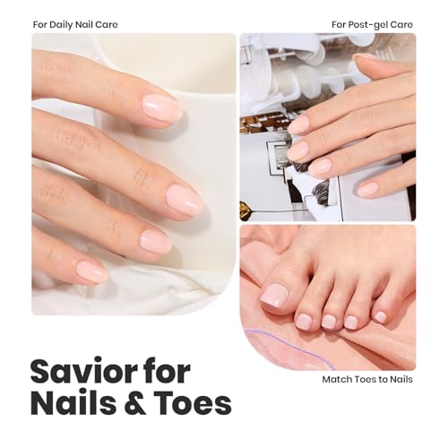 Image of Beetles Nail Strengthener and Growth Concealer - Pink White Nail Polish