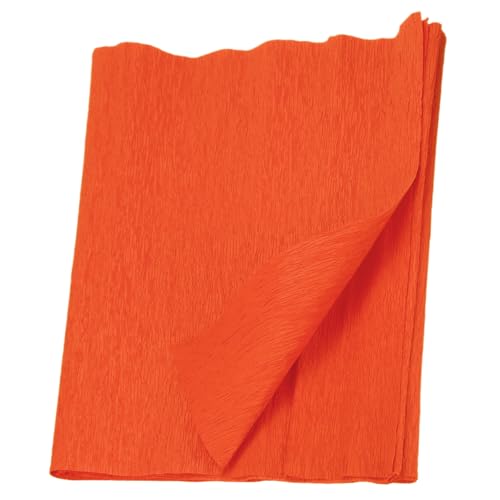 Image of MECCANIXITY Crepe Paper Roll 7.5ft Long 20 Inch Wide for Wedding Ceremony Various Large Festivals Decoration, Orange
