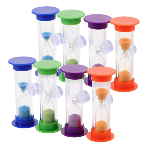 iplusmile 8個 吸盤付き砂時計 用歯磨きマー な製 吸着力 の吸盤で浴室でも安定 キッチンや教室のゲームや料理にも