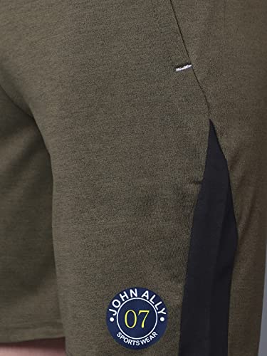 Image of John Ally Mens Gym Shorts Built with Durable Both Sider Zipper Pocket and Moisture Wicking Fabric for Workout, Yoga, Running and Lounge wear.