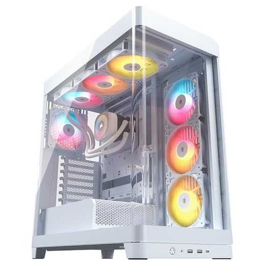CORSAIR Frame 4500X RS-R ARGB Bundle – Includes 3X RS120R ARGB Fans, 1x RS120 ARGB Fan, 1x Nautilus RS 360 ARGB CPU Cooler – White