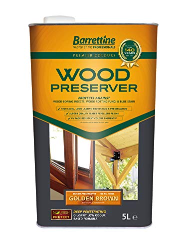 Barrettine Premier Wood Preservative 5L - Golden Brown
