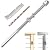 CKE 50 Pack Hand Swage Threaded Stud Tension End Fitting Terminal for 1/8" Cable Railing Kit,T316 Stainless Steel (6" Long for 2x2 to 4x4 Deck Wood Metal Posts)