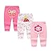 Tone - Pantaloni da bambino, per neonati e bambine, 0-3 mesi, 3-6 mesi, 6-9 mesi, 9-12 mesi, cotone Design 1. 12 Mesi