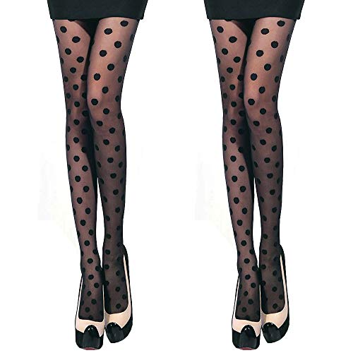 2 Pairs Women Girl Retro 15 Denier Sheer Look Slim Pantyhose Tights Stockings Socks Hosiery
