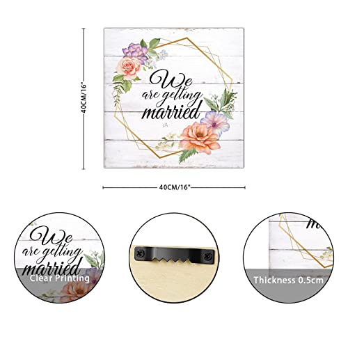 Plaque murale vintage pour habiller un mur vide : panneau bois deco avec fleurs oranges - 2