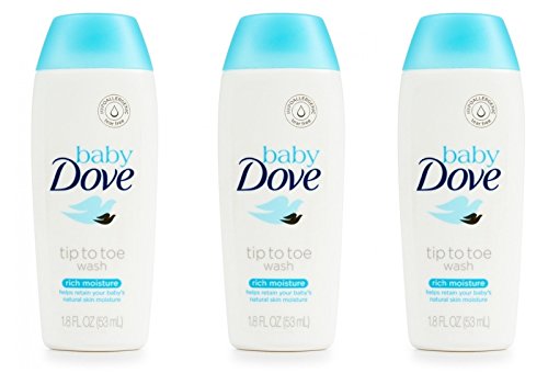 Image of Baby Dove Body Wash Tip To Toe Sensitive Moisture 1.8 Oz Travel Size (Pack Of 3)