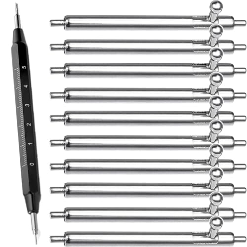 TICFROG 24mm Quick Release Spring Bars 1.8mm Diameter 10pcs Stainless Steel Watch Pins with Watch Band Remove Tool for 24mm Watchband Strap