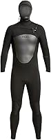 XCEL Men's Axis 5/4mm Hooded Front Zip Full Wetsuit - Ultra Stretch Neoprene, ThermoLite IR Warmth, Durable Flex