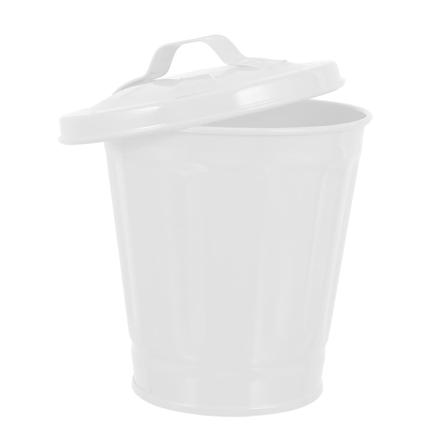Small Creative Trash Can with Lid Desktop Waste Container for Living Room and Bedroom Cute Flower Pot Design for Home and Office Use