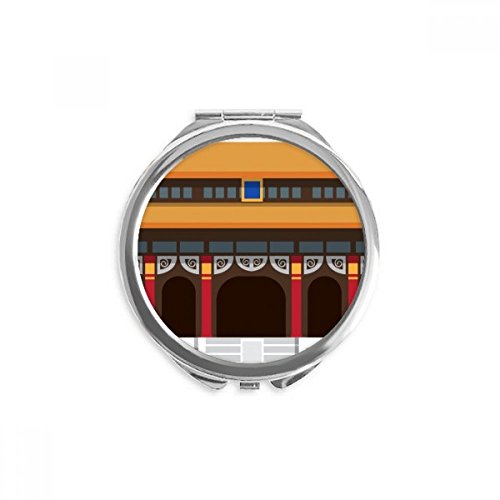 Miroir rond de poche architecture de Chine Tian'anmen, idée cadeau originale et utile