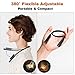 2 PCS LED Neck Reading Lights, 3 Color & 3 Brightness Options, 380° Adjustable Rechargeable Reading Lights for Books in Bed, Black Book Accessories, Ideal for Reading, Knitting, Repairing
