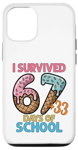 I Survived 100Days of School 67+33 �X�}�z�P�[�X iPhone 12/12 Pro �p