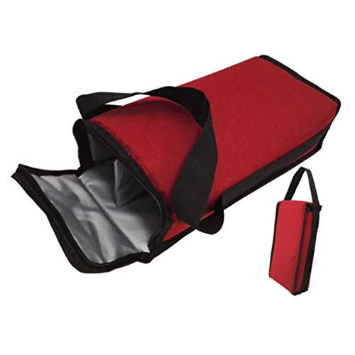 Amosfun 2 compartimentos garrafa de vinho alça isolada bolsa de transporte de vinho garrafa de vinho