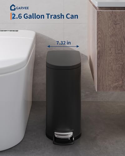 Caneca de basura rectangular de acero inoxidable 2.6 gal miniatura 4