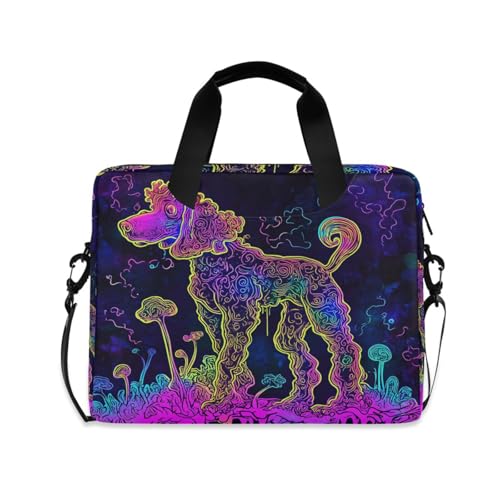 Bolso portátil para laptop de 15.6 pulgadas con diseño poodle