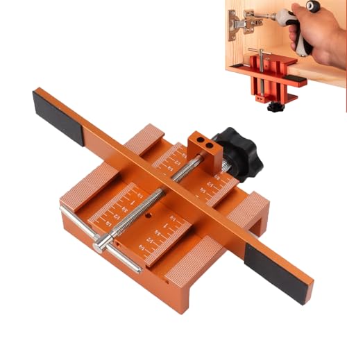 Cabinet Door Mounting Jig Universal Adjustable Cabinet Door Hinge Installation Tool for Perfect & Easy Alignment Self-Centering Punching Positioning Cabinet Doors Jig Drilling Template Gifts for Men