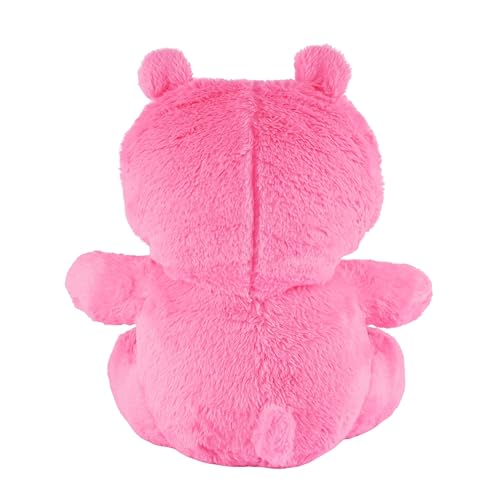 Image of Hooded Teddy Bear Plush Toy | Soft & Cute Stuffed Animal Toy for Hugging for Kids & Loved Ones - Dark Pink 45cm