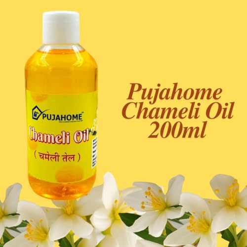 Image of Pure Chameli Oil - 200ml Jasmine Oil for Pooja, Hanuman Ji Chola, Diya Lighting & Traditional Hindu Rituals | Aromatic Oil for Spiritual Use & Daily Worship