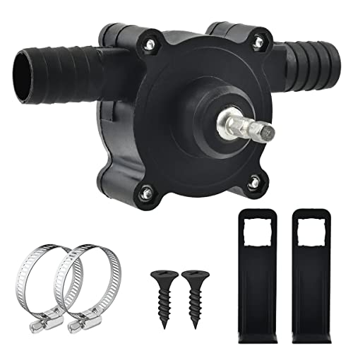 Electric Drill Pump, Mini Electric Drill Pump Portable, Self-Priming Hand Drill Powered Water Pumps, Water Oil Diesel Drill Pumps for Home Garden
