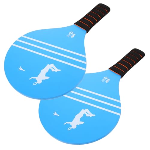 MUELODSIC 2 Piezas Raquetas de Bádminton de Madera Palas Resistentes y Ligeras para Adultos y Familiar y Deportivo al Aire Diseño Ergonómico Fácil de Agarrar para Coordinación y