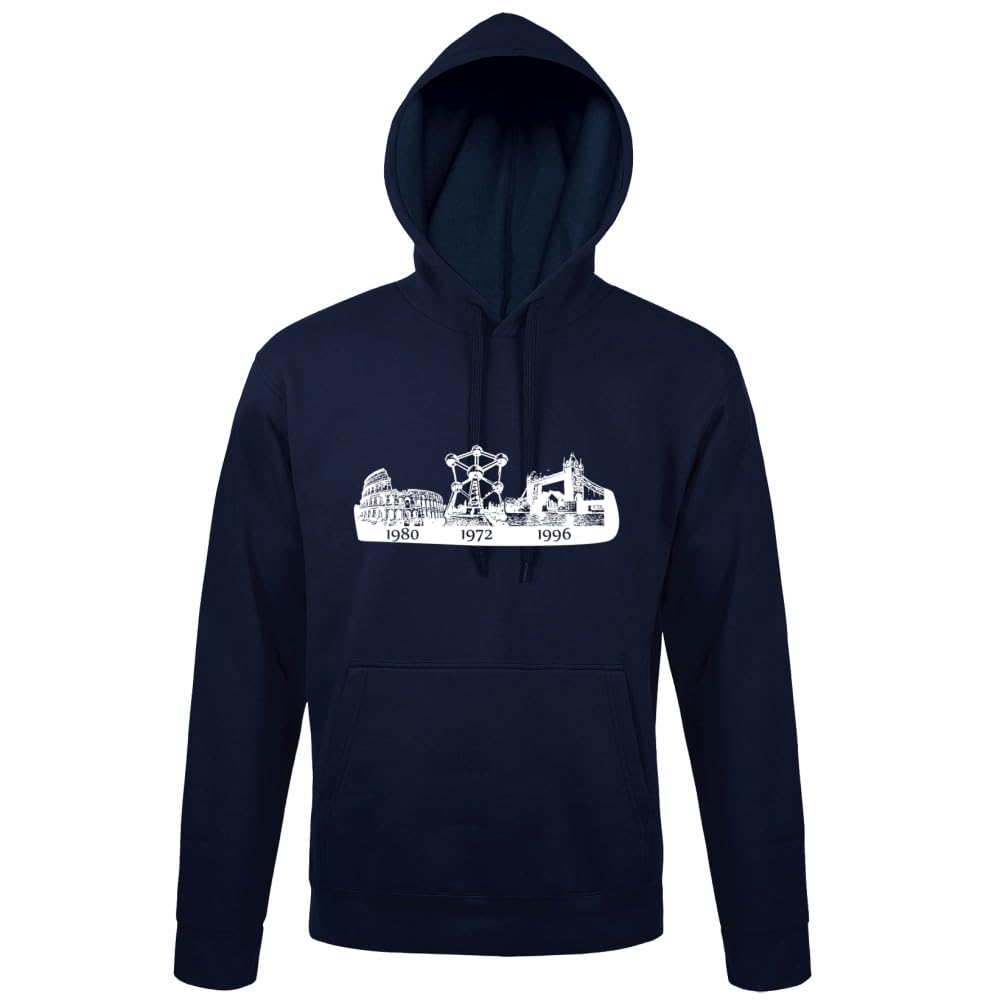 Niemcy Mistrz Europy piłka nożna męska bluza z kapturem, grantowy, 4XL