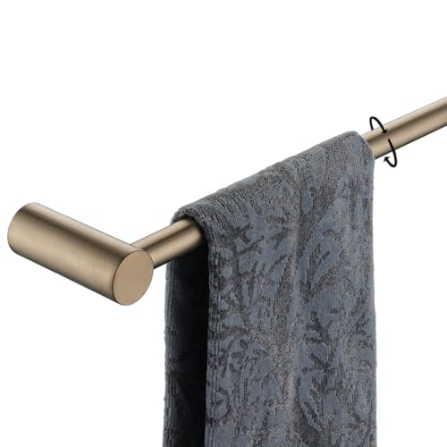 JQK Towel Bar Champagne Bronze 26.5 Inch 304 Stainless Steel Thicken 0.8mm 2 Pieces Towel Rack Bathroom Wall Mount Useable Length 24 Inch TB610L24-CB
