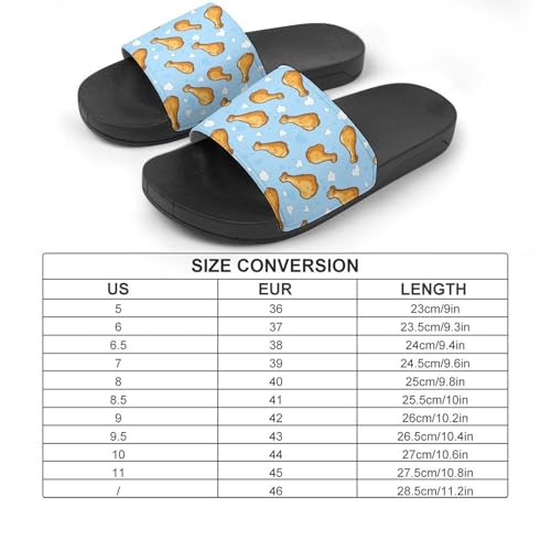 Fried Chicken Legs Sky Cloud House Sandals Slip On Bathroom Slippers Beach Summer Shoes for Men Women2