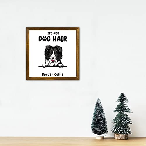 Panneau en bois Border Collie pour décoration murale rustique de salon - 3