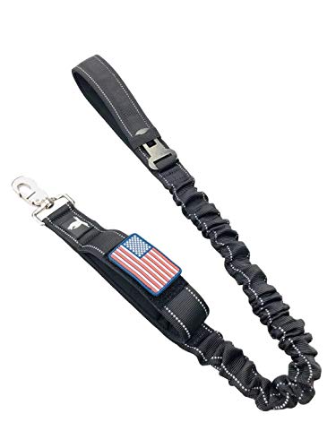 TACTICAL BUNGEE K9 DOG LEASH - 1.5" INCH WIDE DOG LEASHES FOR XL