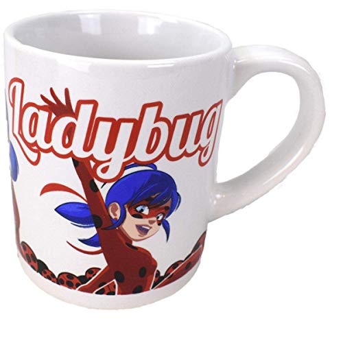Taza con asa Ladybug Miraculous para niños, 230 ml, apta para microondas con Ladybug y Cat Noir, regalo | niño | niña Cover