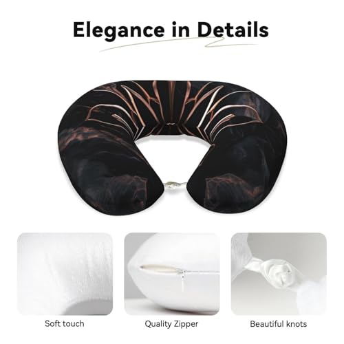 Almohada de viaje de espuma viscoelástica negra miniatura 4