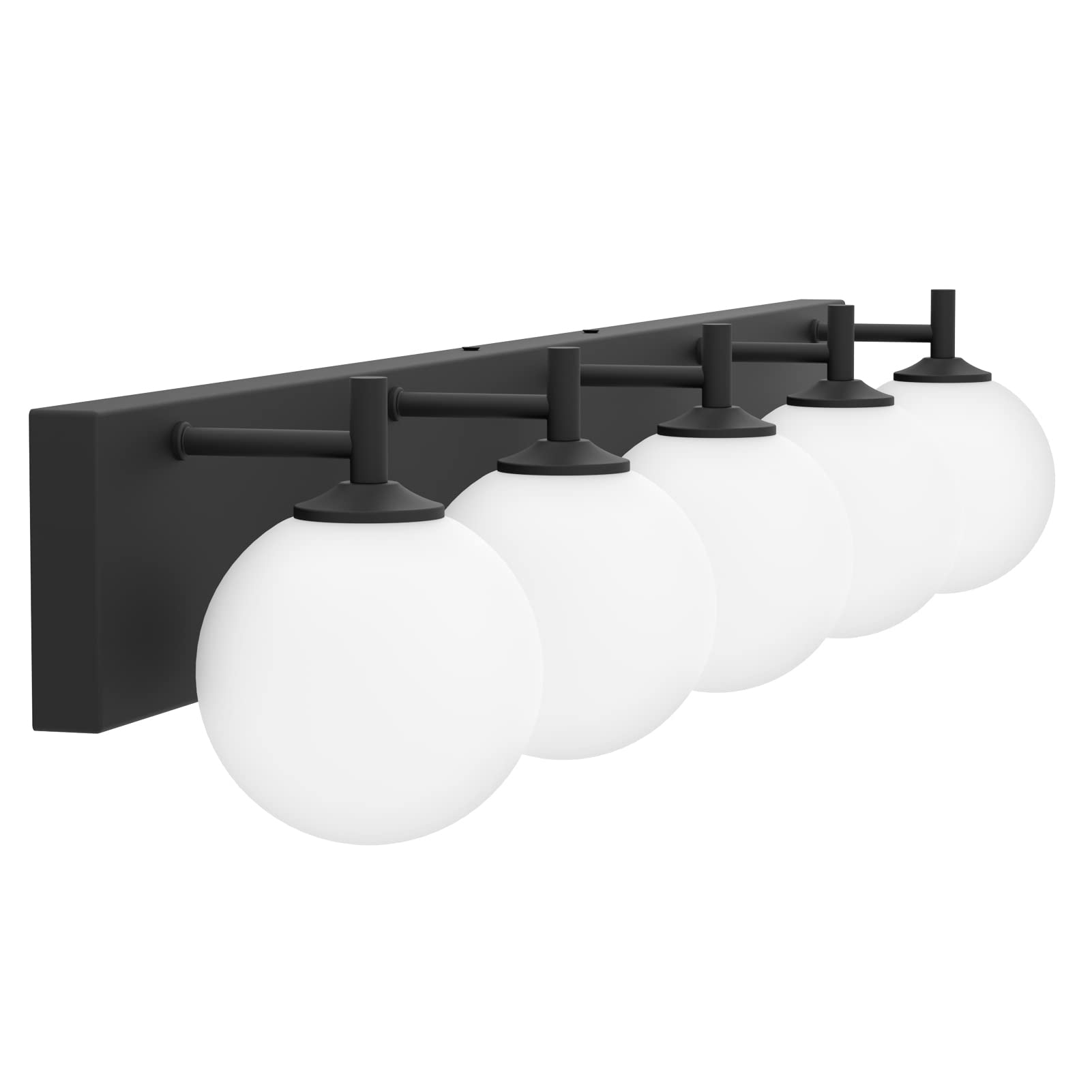 Bathroom Vanity Light, 5 Lights Matte Black Bathroom Light fixtures