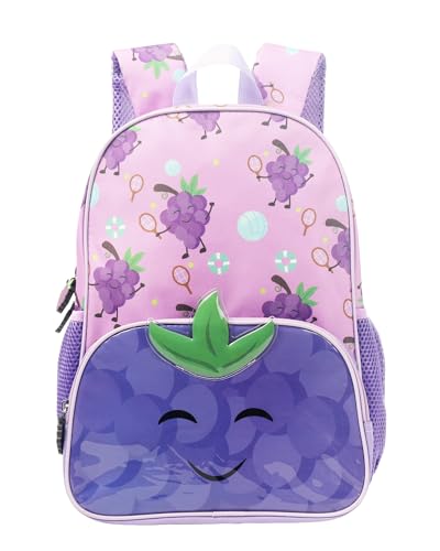 Mochila Infantil em Poliéster Frutas Fit 14' Yins YS42176 (Uva)