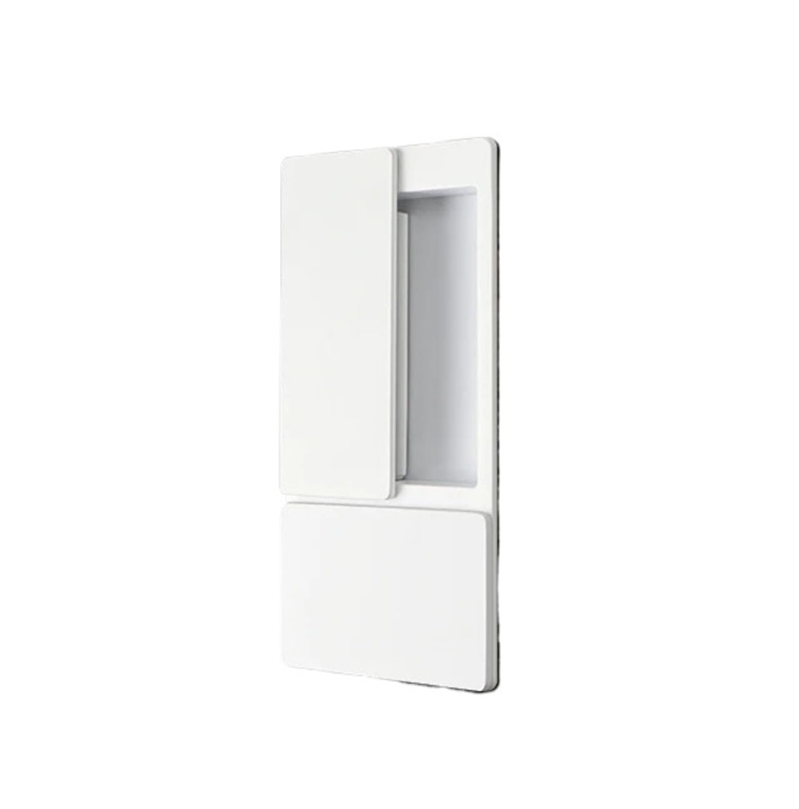 Sjloynwq White-Bk Silent Invisible Solid Wood Door Push Type Lock(White-Bk)