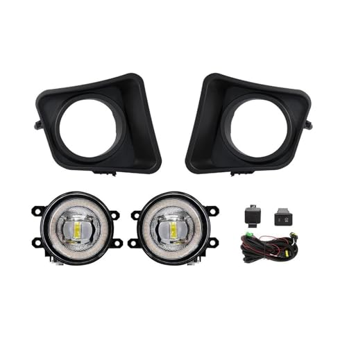 Feux antibrouillard LED Toyota Tundra 2014-2021 feux diurnes DRL 12V et phares Angel Eyes bicolores