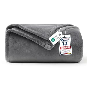 WAVVE Kuscheldecke Flauschig Decke Tagesdecke 150×200 – Sofadecke Grau