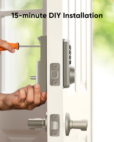 Image of eufy Security Smart Lock C30, Keyless Entry Door Lock, Built-in WiFi Keypad Deadbolt for Front Door, No Bridge Required, Easy Installation, App Remote Control, Reliable Power, Traditional, Nickel