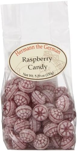 Hermann the German Candy, Raspberry, 5.29 Ounce (Pack of 12)
