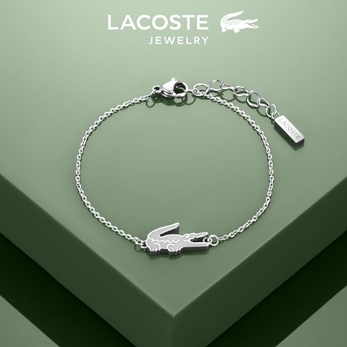Lacoste Crocodile Chain Bracelet for Women - Stainless Steel Jewelry, Adjustable - Chic Collection, Fashion Accessory - Gift for Her3