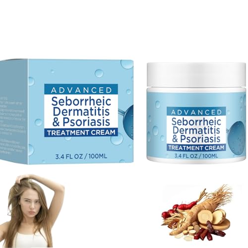 AIPWEYT Store Seborrheic Crème de traitement pour dermatite et psoriasis Crème apaisante pour cuir chevelu Crème hydratante naturelle pour tous les types de...