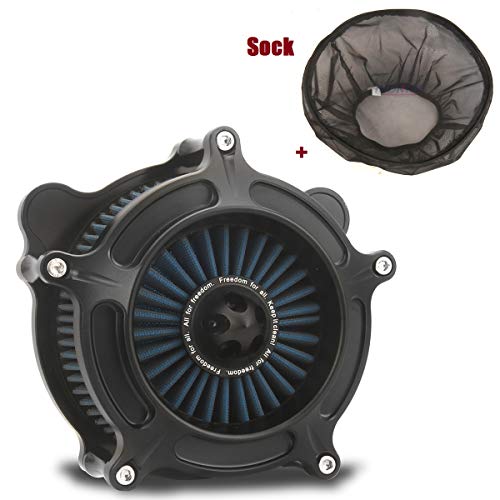 Cubierta para lluvia, filtro de aire mate, filtro azul apto para Harley Touring 00-07 Dyna 00-17 Softail Fatboy 00-15