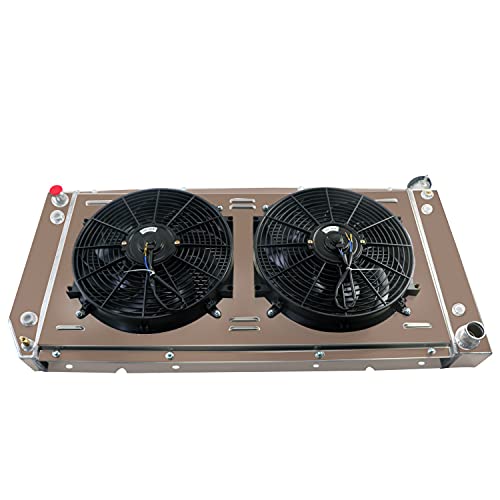 Coolingsky 3 Rows All Aluminum Radiator & Electric Fan & Shroud Kit Compatible For 1988-2000 Chevrolet Gmc C/K 1500 2500 3500 Pickup Heavy Duty #TOP3