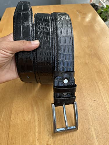 Genuine Alligator Belts For Men, Real Crocodile Men's Belts With Pin Buckle, Leather Men's Belt Personalized Size2